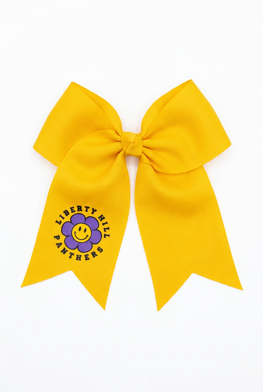 Cheer Bow  Liberty Hill Panther Flower Yellow