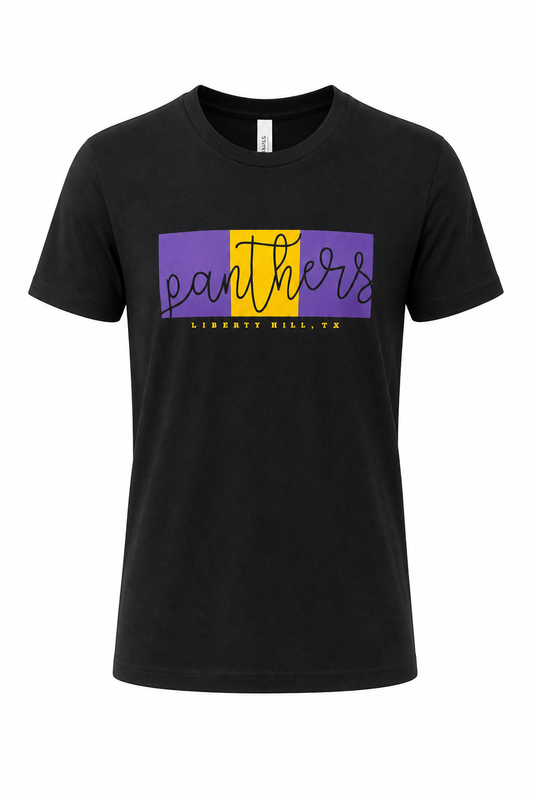 Panther Script Color Block T-Shirt
