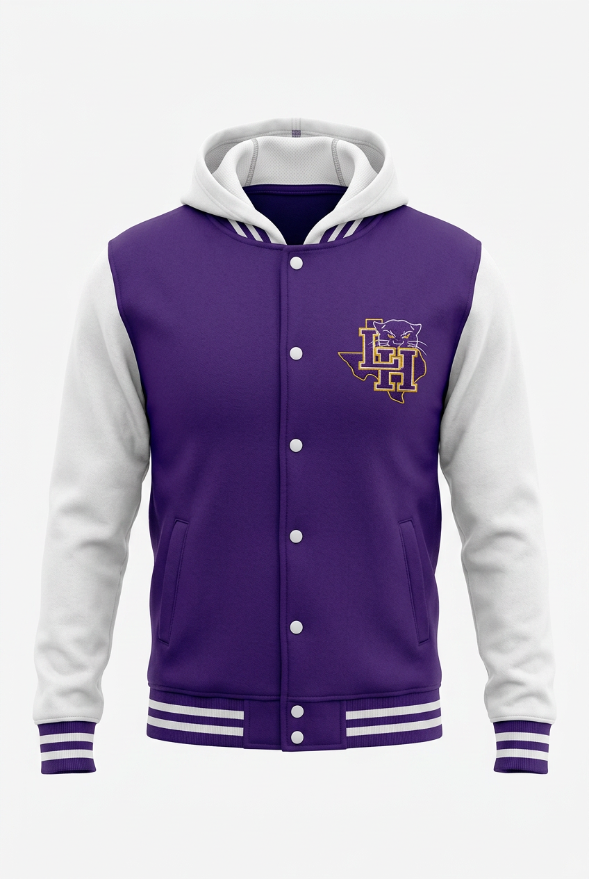 Texas Fierce Letterman Hooded Jacket Youth