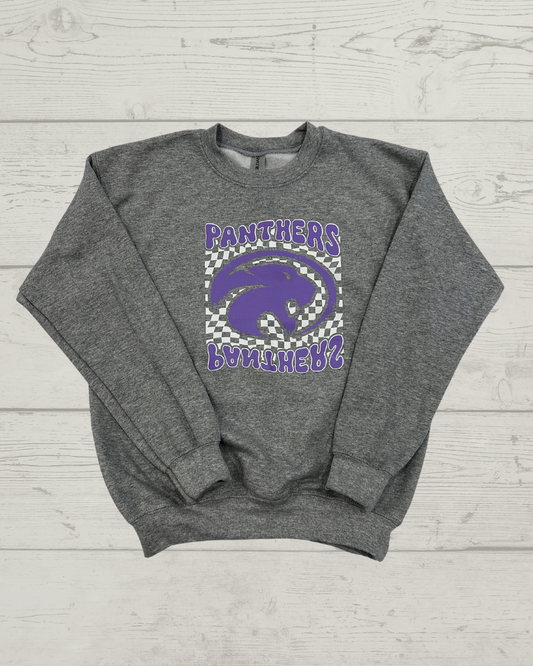 Youth Trippy Panther Crewneck