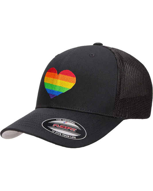 Rainbow Heart Hat