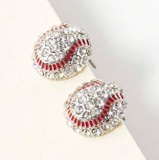 Rave Baseball  Stud Earrings